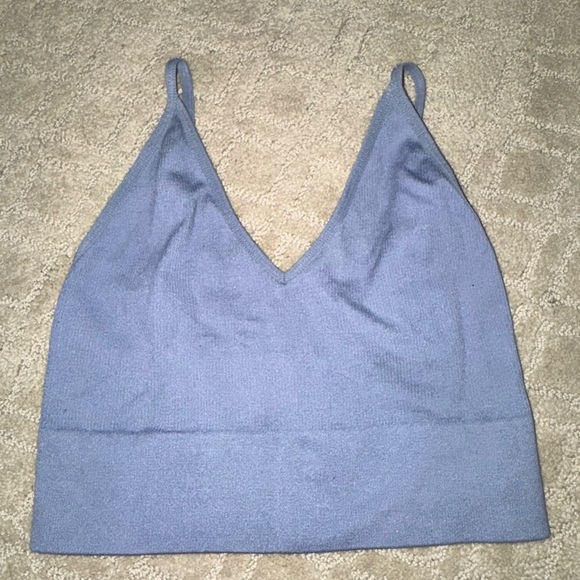 Bozzolo Light Blue Crop Top - Picture 2 of 5